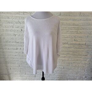 Christopher Banks Womens Top Extra Large Kimono Sleeve White Office WHI16E